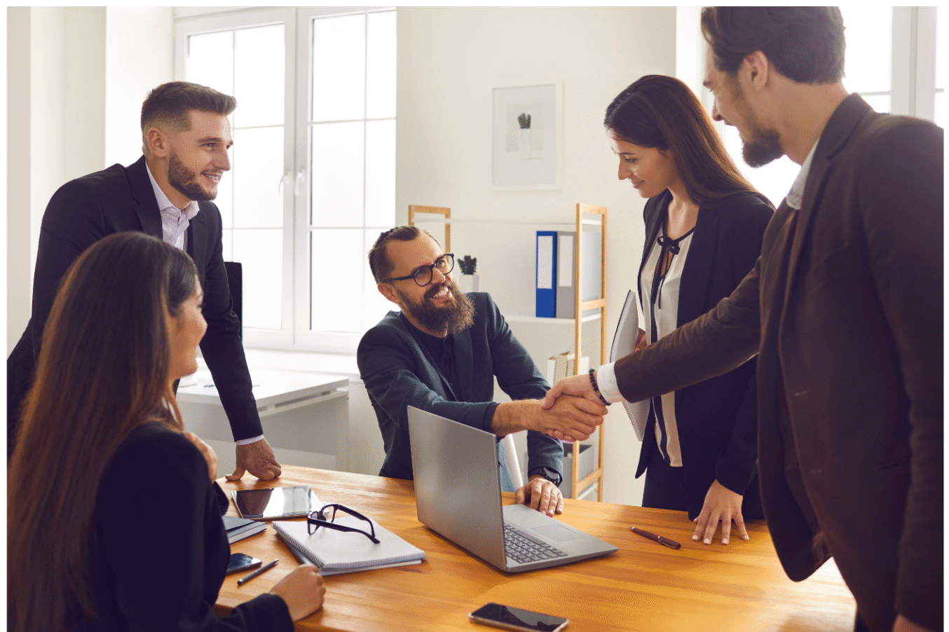 Business people shaking hands